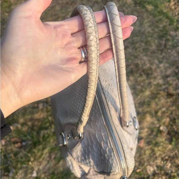 Furla Python Embossed Leather Shoulder Bag - Picture 14 of 17